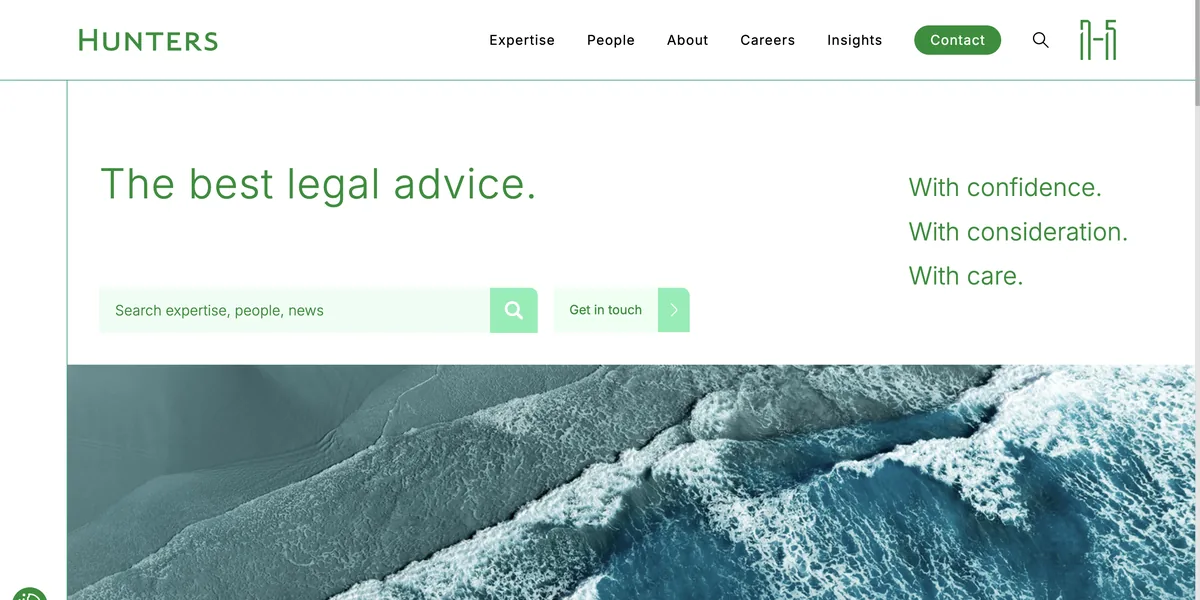 The Hunters website as Coullweb rebuilt it