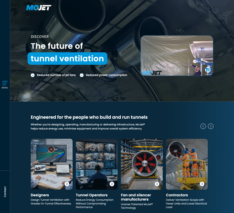 The MoJet website