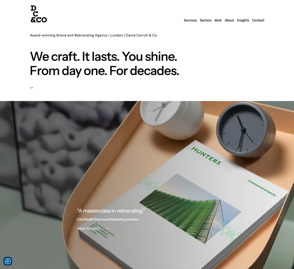 The David Carroll and Co website