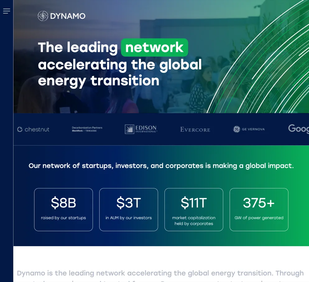 The Dynamo Energy Hub website