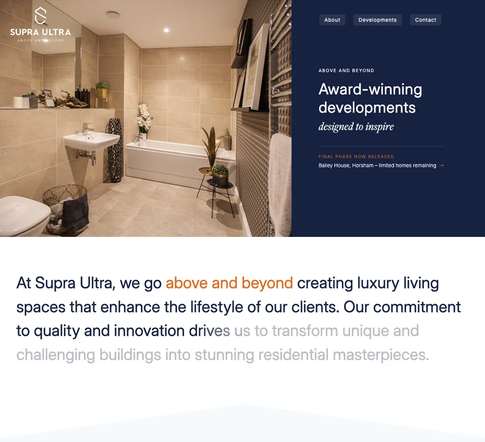 The Supra Ultra website