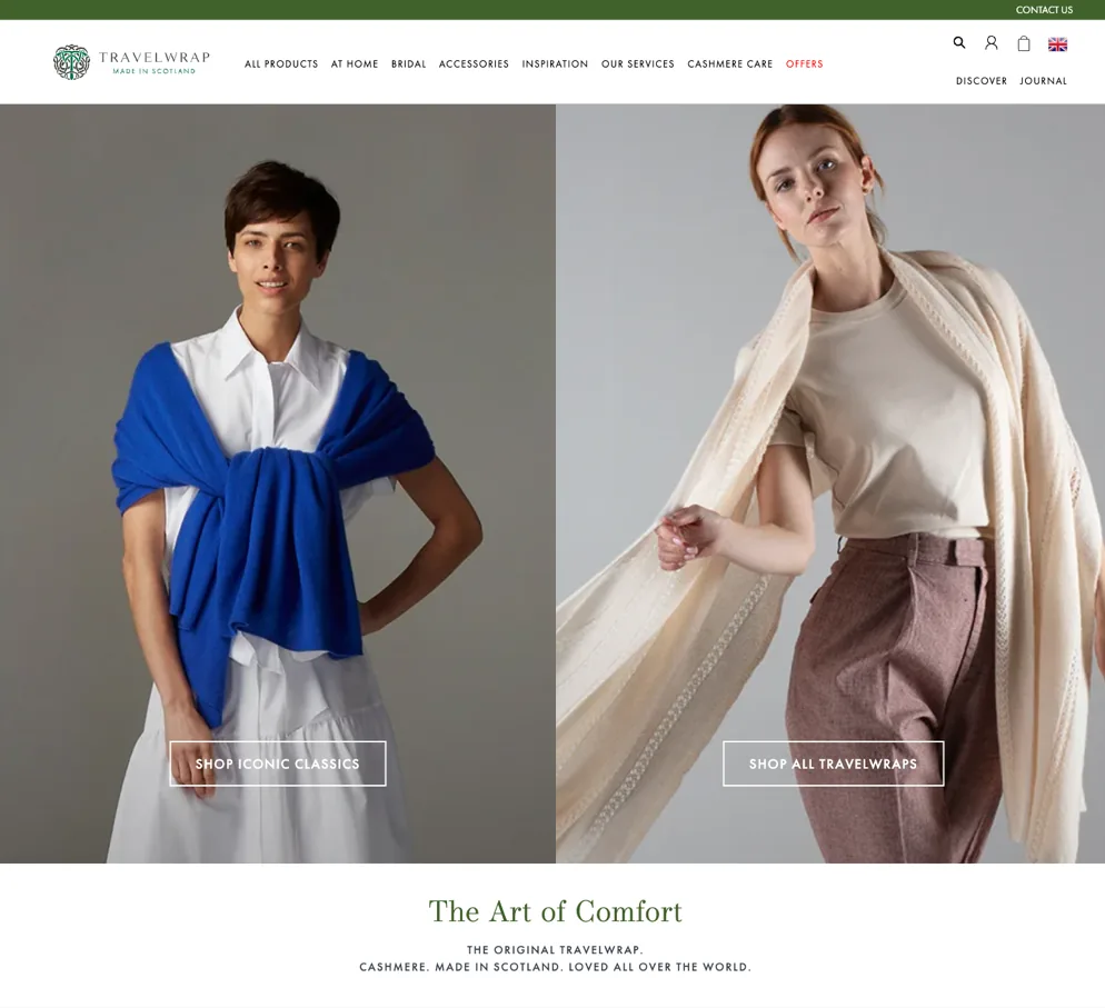 The Travelwrap Company website